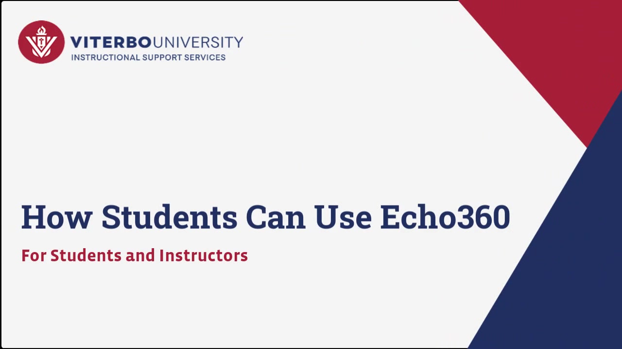 How Students Can Use Echo360 Mp4